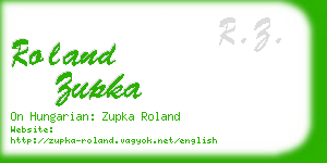 roland zupka business card